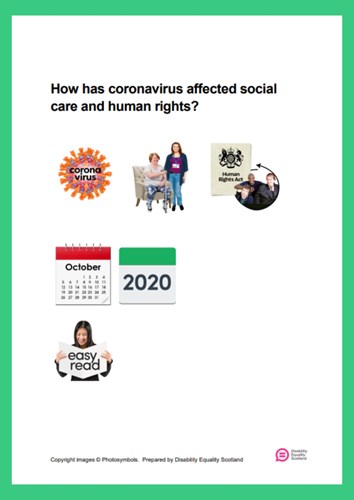 How has coronavirus effected social care and human rights?