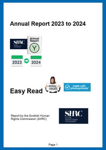 Annual Report 2023-24 Easy Read cover